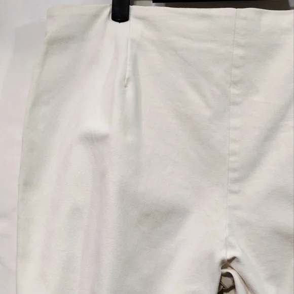 Chico's Cropped Pants Women's L White Tapered Minimalist Summer Business Career - Picture 6 of 7